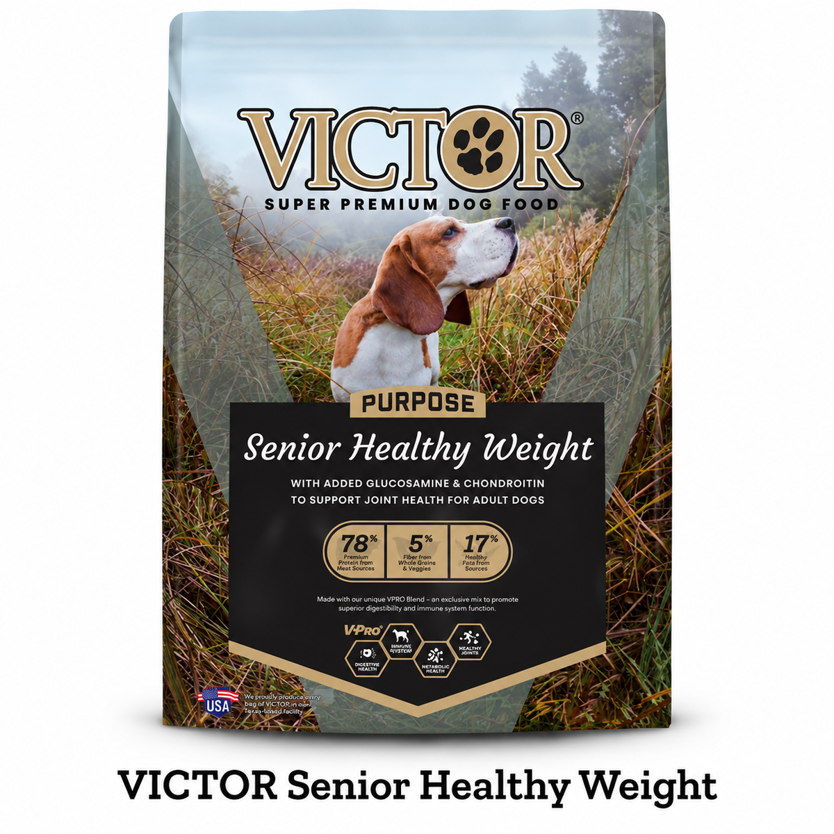 VICTOR Senior Healthy Weight 27/11.5 Dog Food- 40lbs