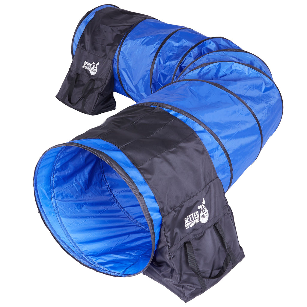 Better Sporting Dogs 10 ft Dog Agility Tunnel with Sandbags – Training Tunnel for Backyard Agility Courses