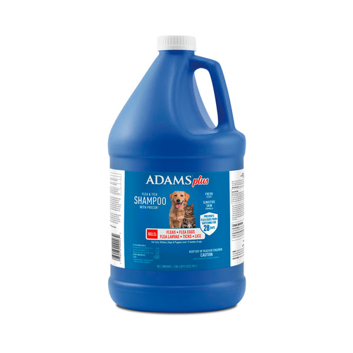 Adams Plus Flea and Tick Shampoo with Precor for Cats and Dogs Gallon