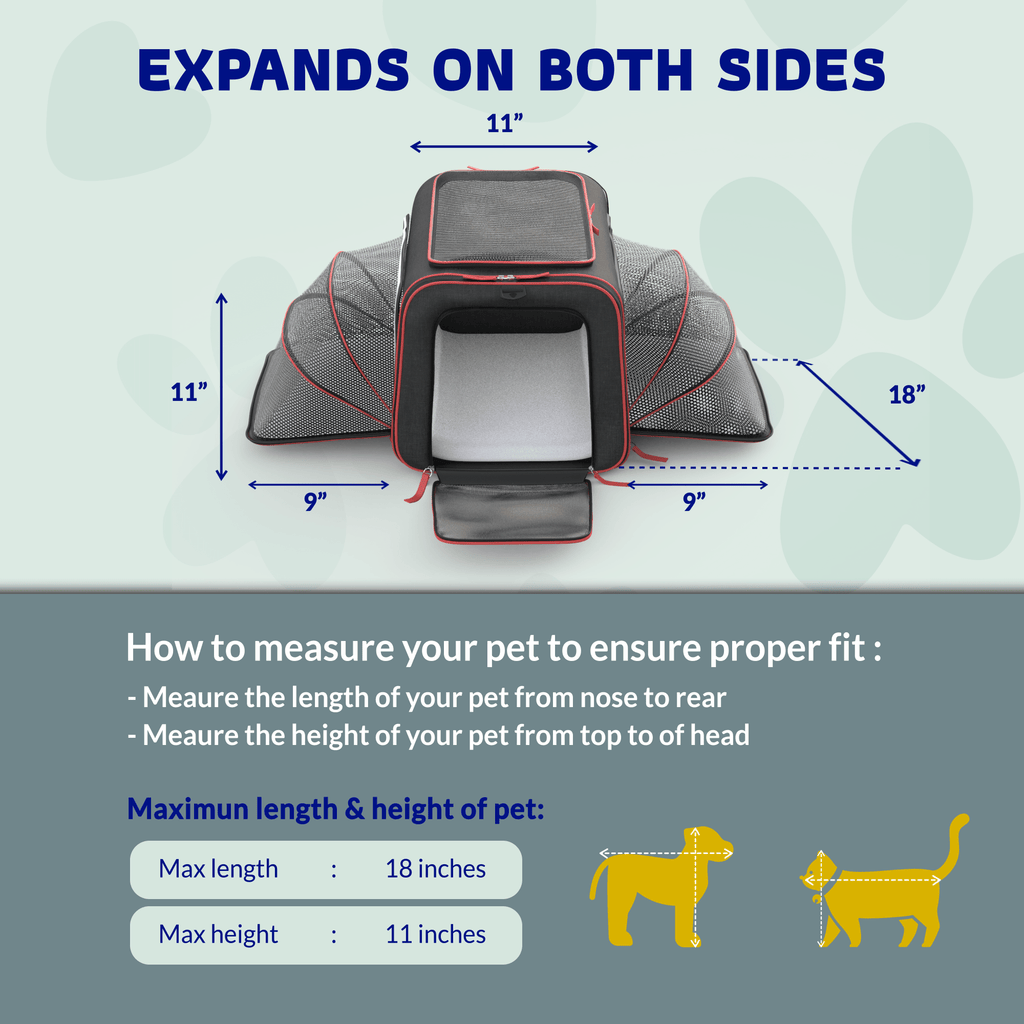Rolling Rover Airline Compliant Expandable Wheeled Pet Carrier