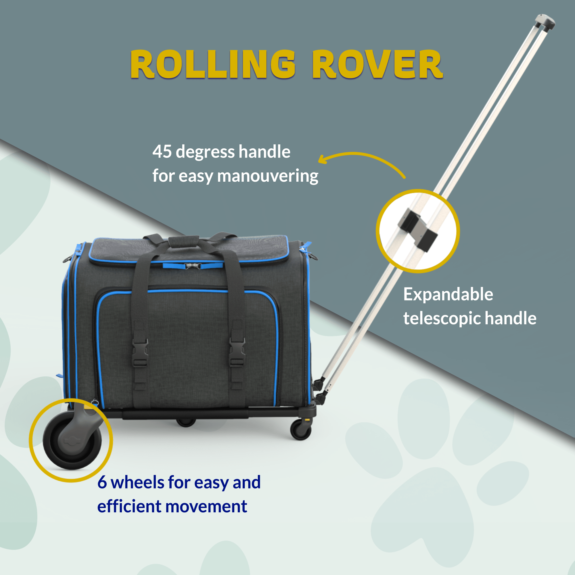 Rolling Rover Airline Compliant Expandable Wheeled Pet Carrier
