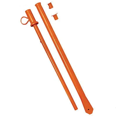 Boss Pet Interlocking 360 Tie Out Dog Stake 26" Heavy Duty Steel Orange