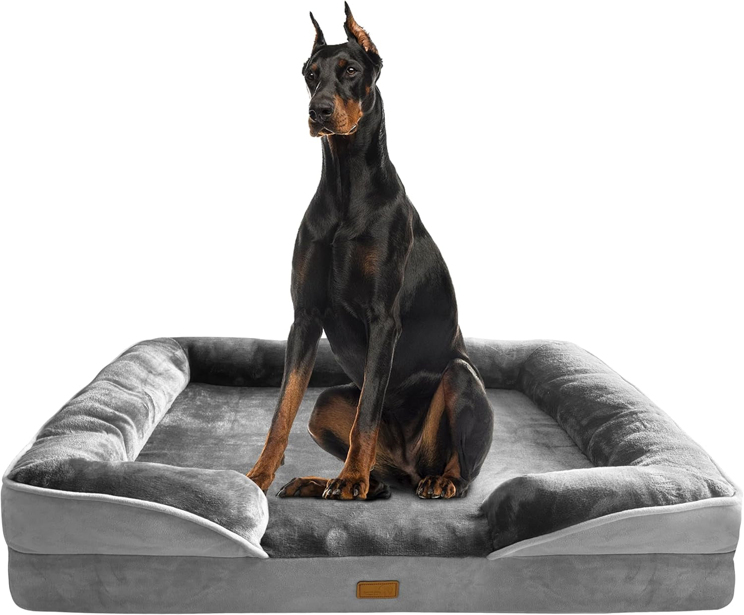 Orthopedic Dog Bed Sofa with Bolster Washable Cover Waterproof Liner