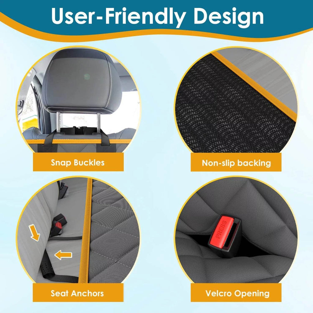 Luxury Dog Car Seat Cover Hammock – Waterproof, Non-Slip & Travel-Ready | The Max & Rex Collection