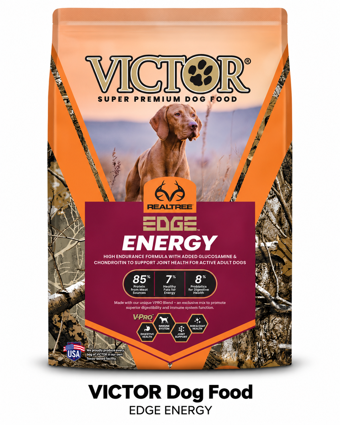 VICTOR Realtree EDGE ENERGY 28/22 Dog Food- 40lbs