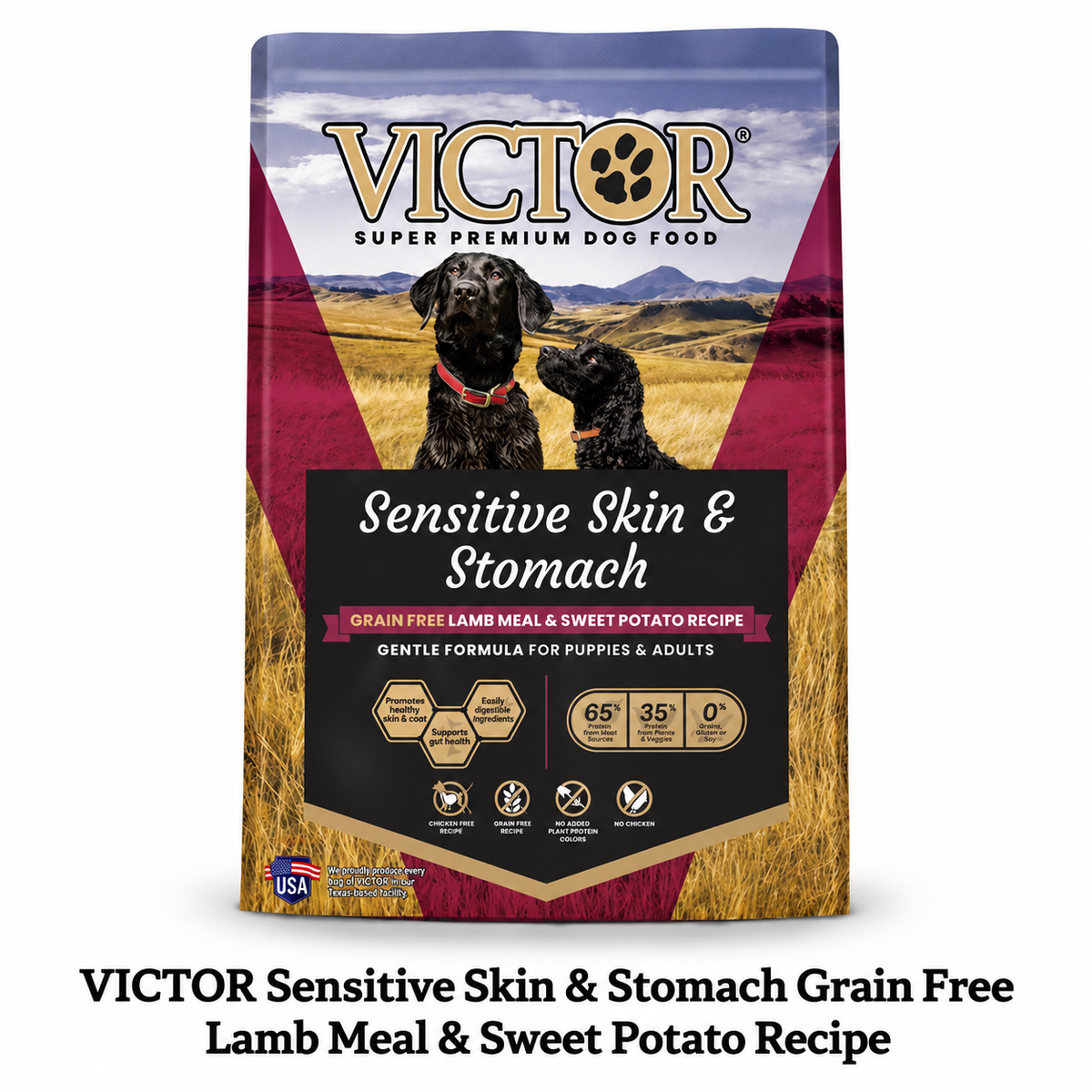 VICTOR Sensitive Skin & Stomach Grain Free Lamb Meal & Sweet Potato 26/14 Dog Food- 30lbs