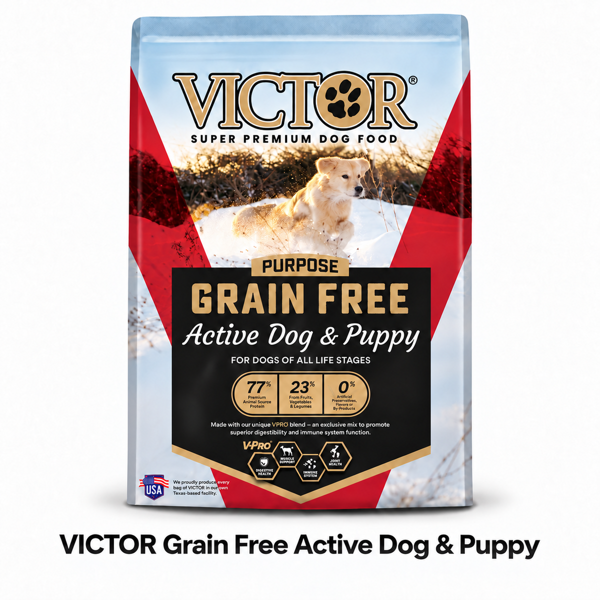 VICTOR Grain Free Active Dog & Puppy 33/16 Dog Food- 30lbs