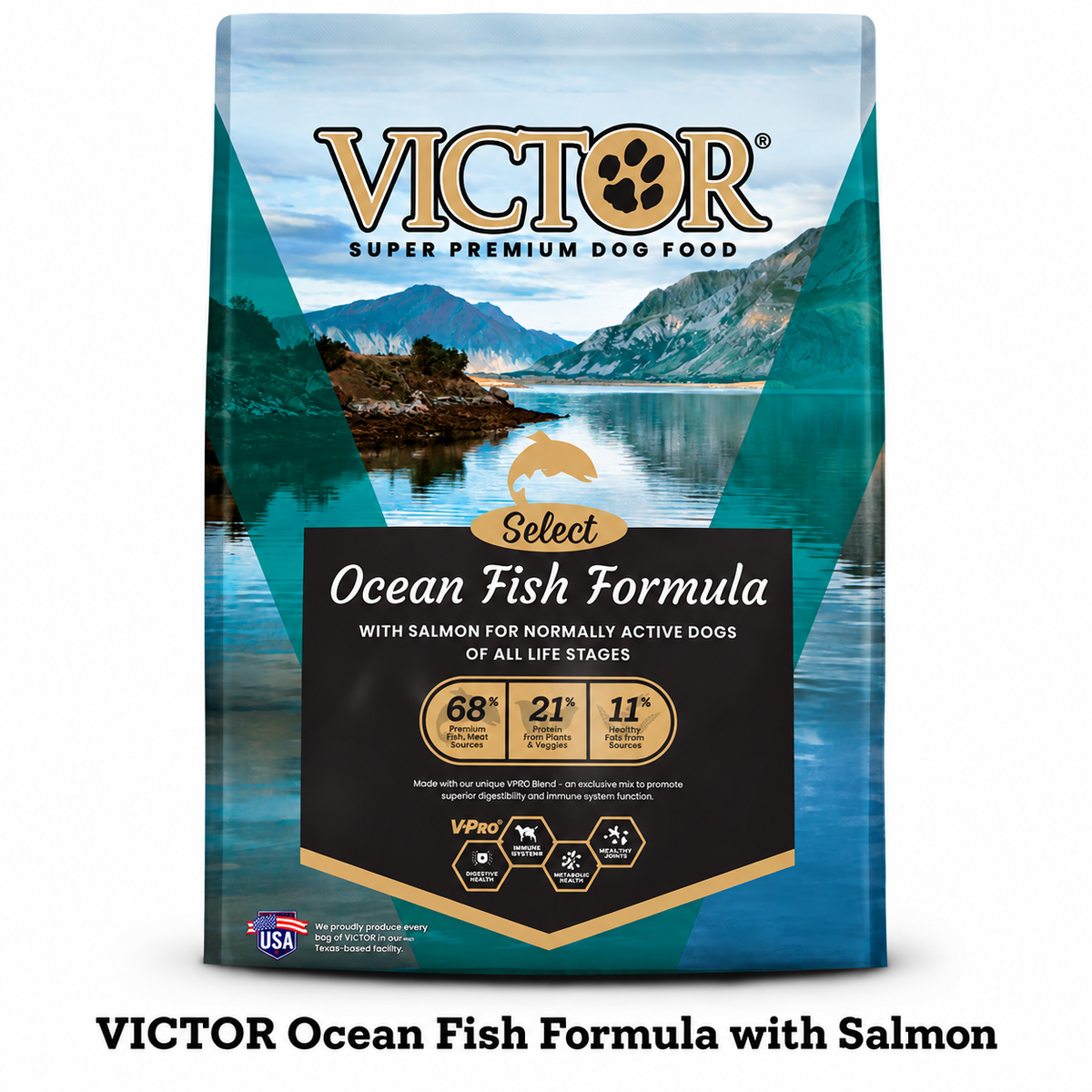 VICTOR Ocean Fish Formula with Salmon 24/12 Dog Food- 40lbs