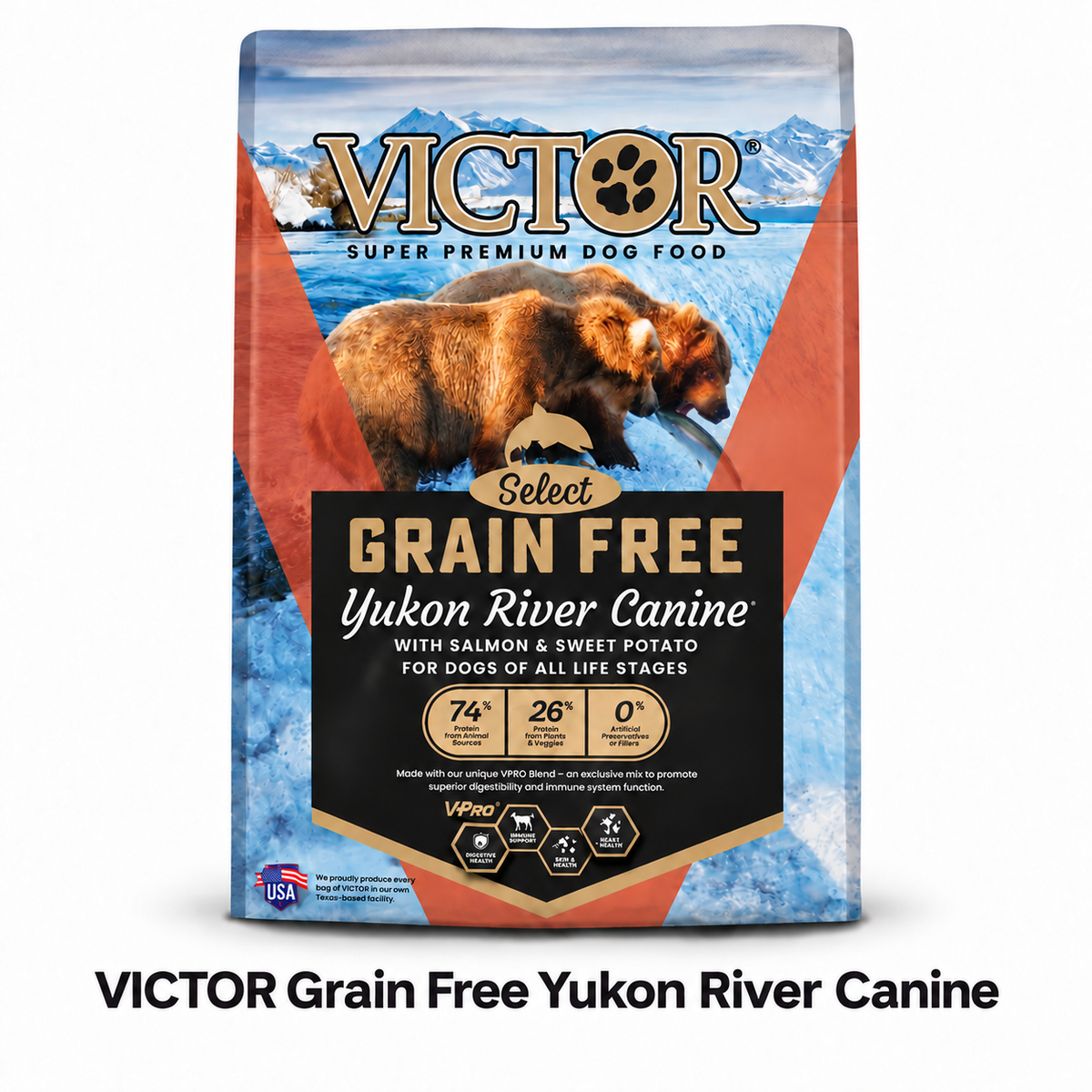 VICTOR Grain Free Yukon River Canine 33/16 Dog Food- 30lbs