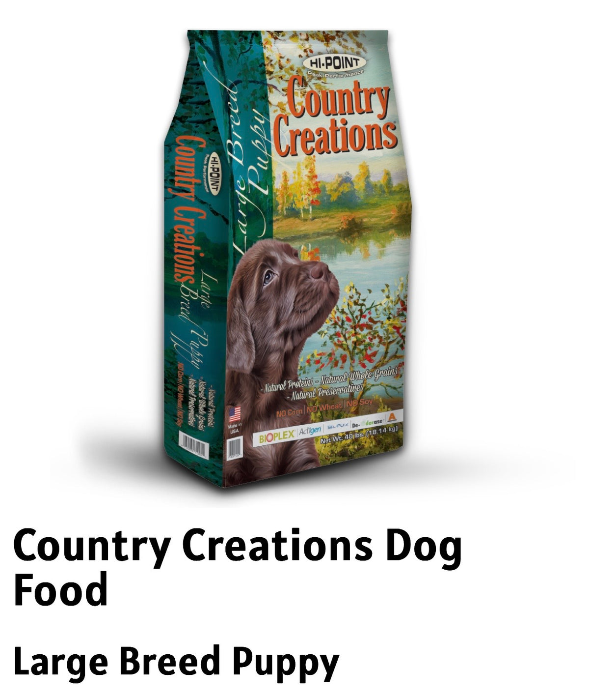 Hi-Point Country Creations Large Breed Puppy 27/12 Dog Food- 40 lbs