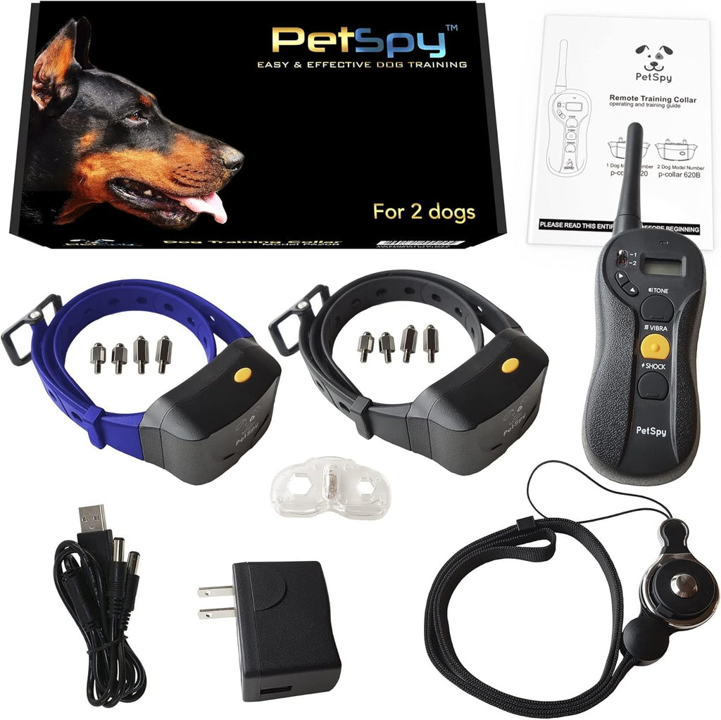 Dog Training Collar Remote Beep Vibration Shock Waterproof 1 or 2 Dogs
