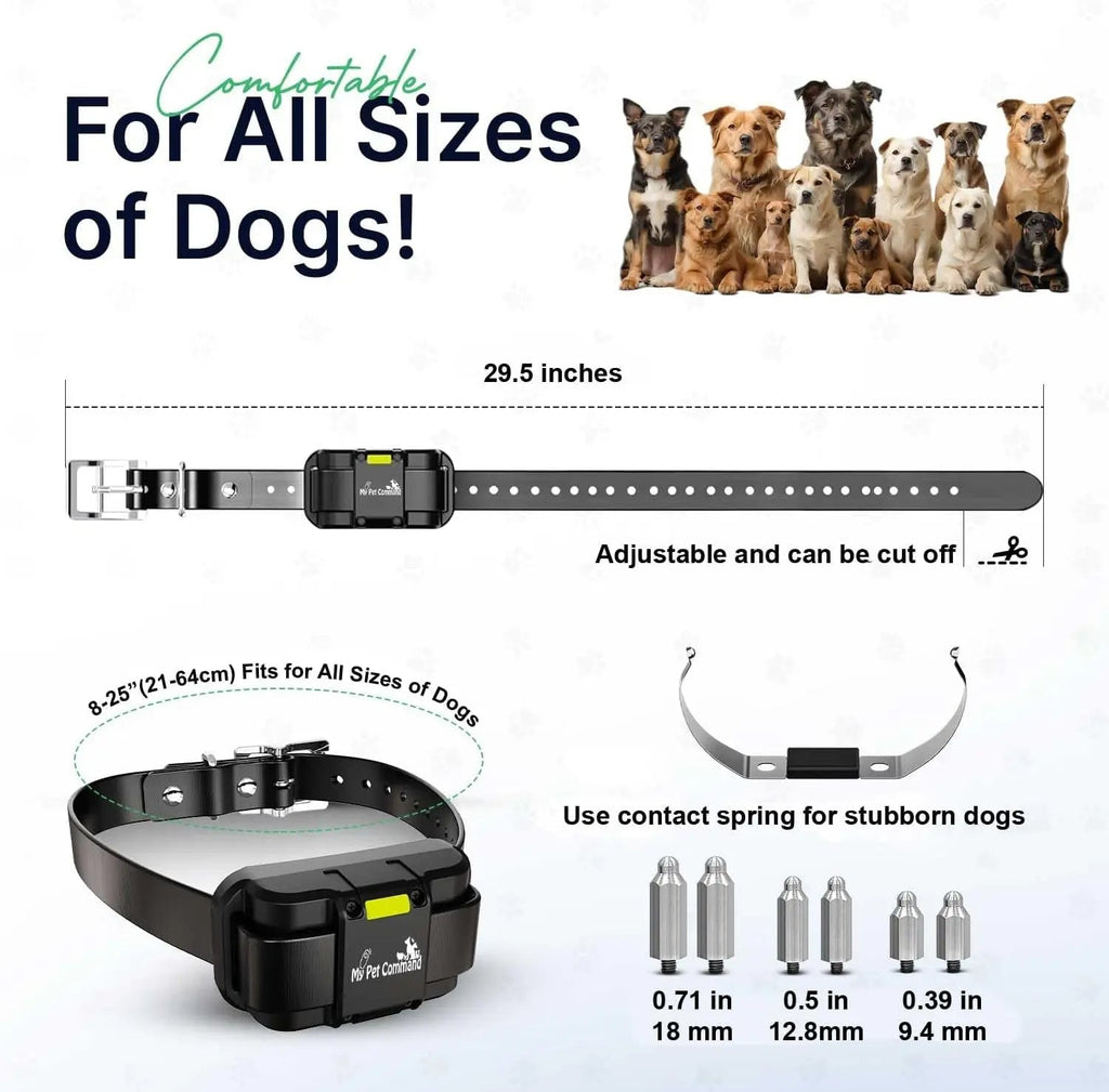 Dog Training Collar for up to 2 Dogs Remote Waterproof Rechargeable 1 Mile Range