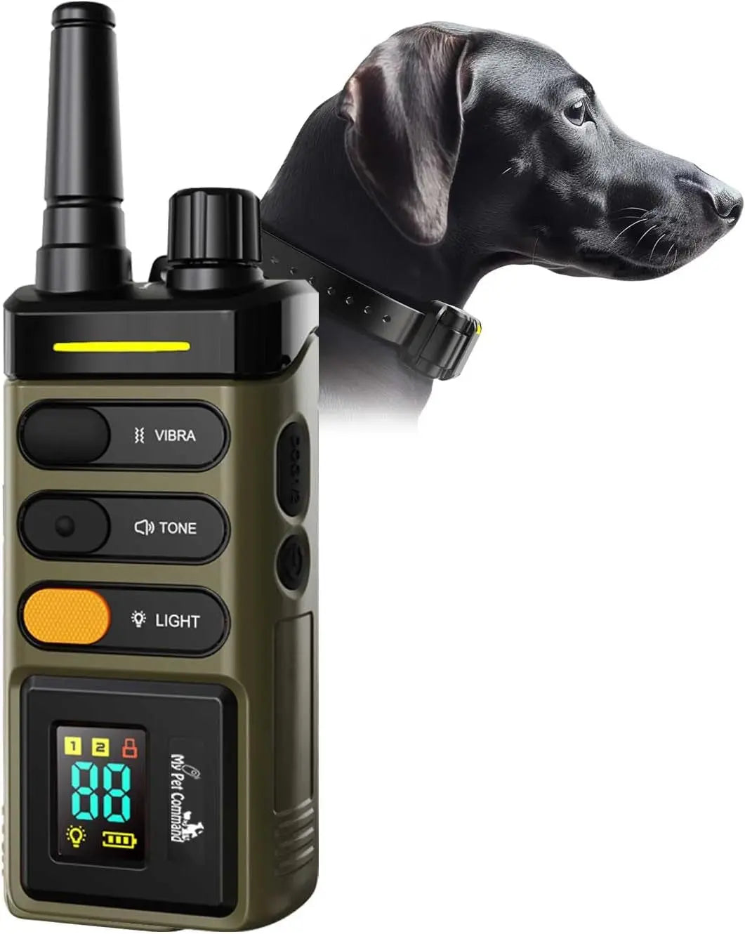 Dog Training Collar for up to 2 Dogs Remote Waterproof Rechargeable 1 Mile Range