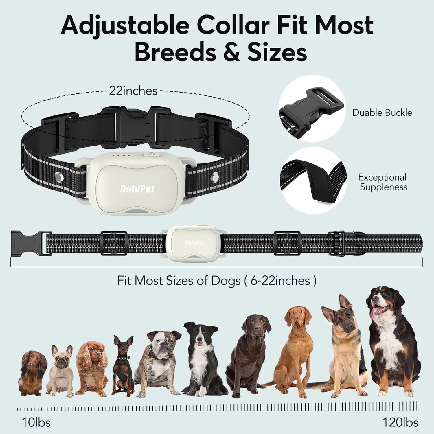Dog Training Collar with Remote for 2 Dogs, 4500ft Range, Rechargeable
