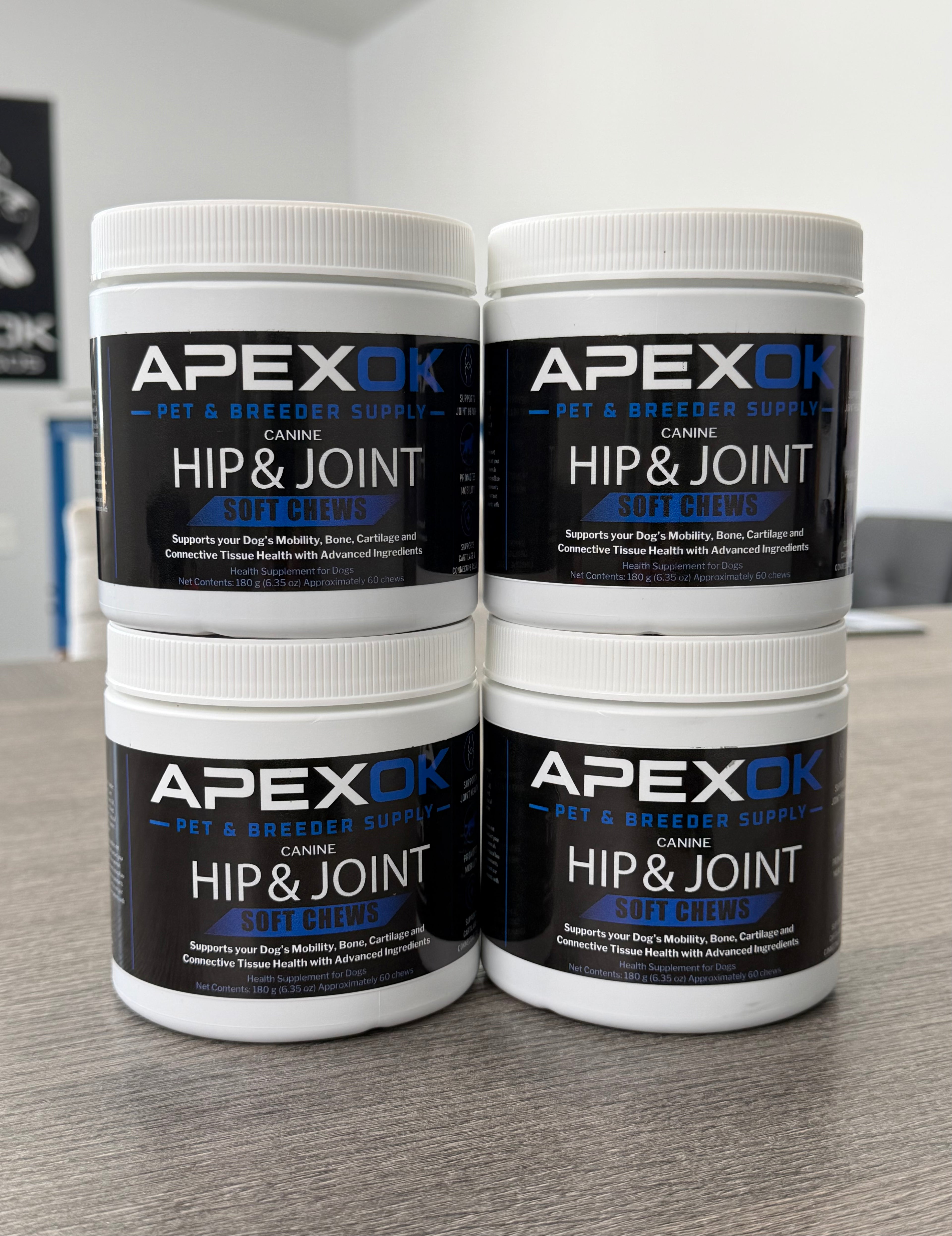 APEXOK Hip & Joint Supplement- 240 Soft Chews (4 Pack)