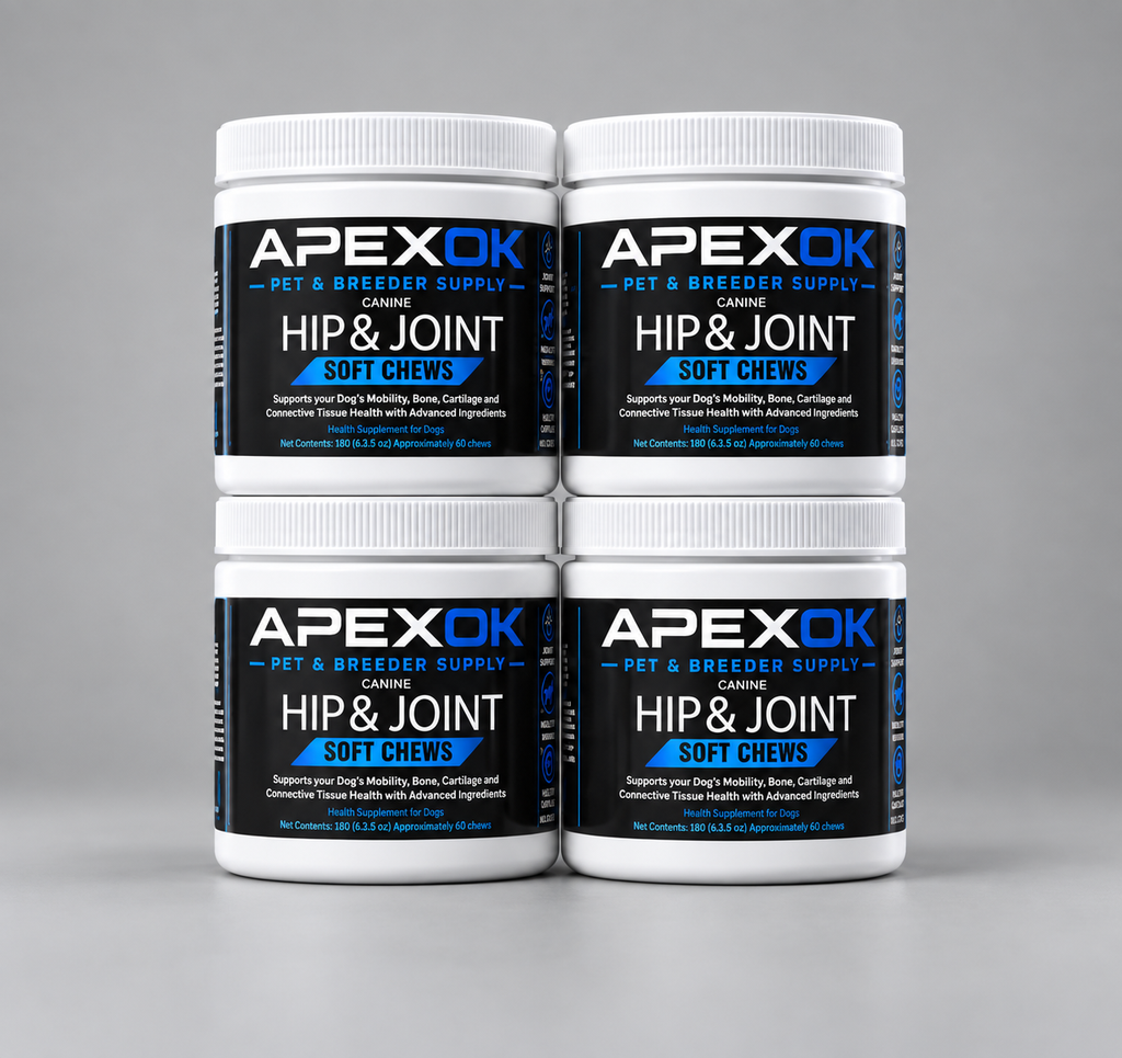 APEXOK Canine Hip & Joint Supplement- 240 Soft Chews (4 Pack)