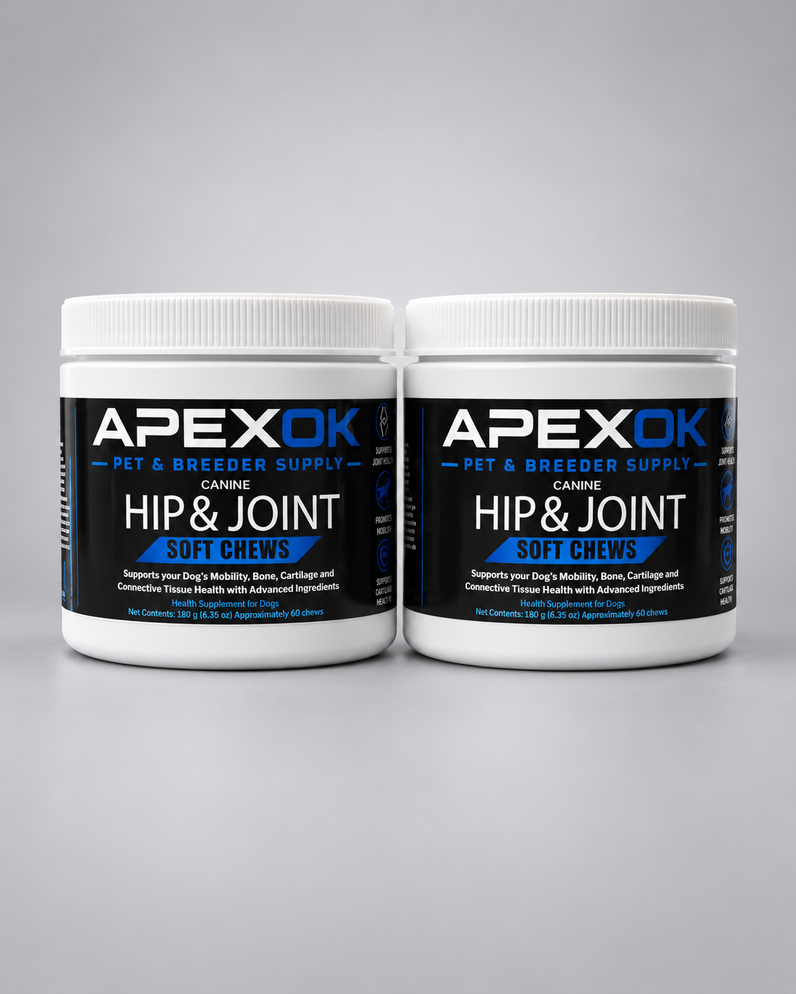 APEXOK Hip & Joint Supplement- 120 Soft Chews (2 Pack)