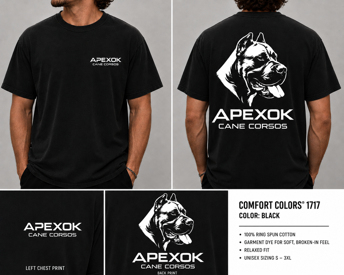 APEXOK Cane Corsos Comfort Colors T-Shirt