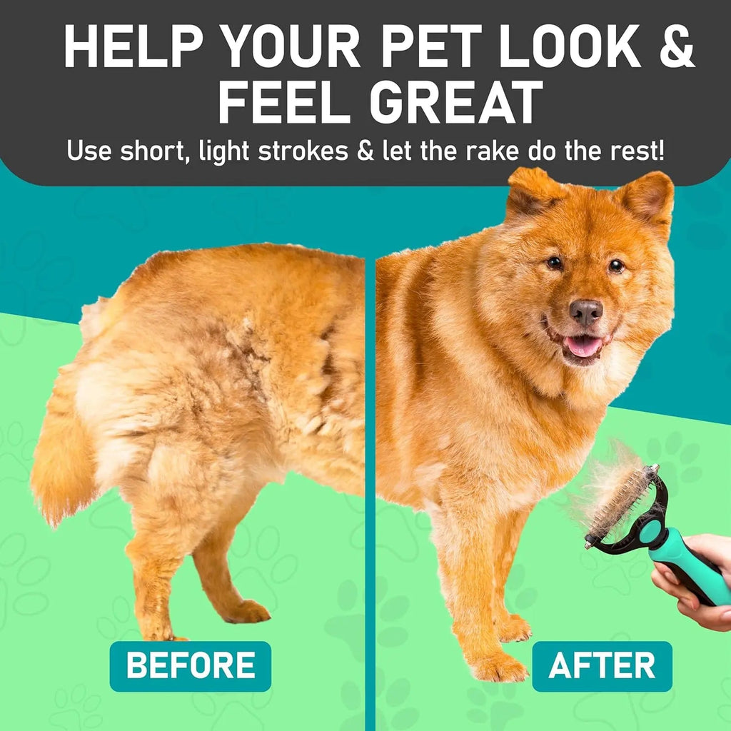 Maxpower Dual-Sided Pet Grooming Rake for Dogs & Cats – Dematting Tool