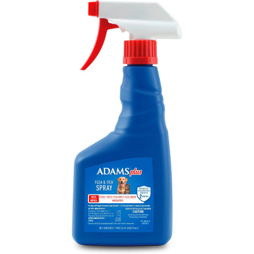 Adams Plus Pet Fleas & Ticks Spray for Cats and Dogs 16 oz.