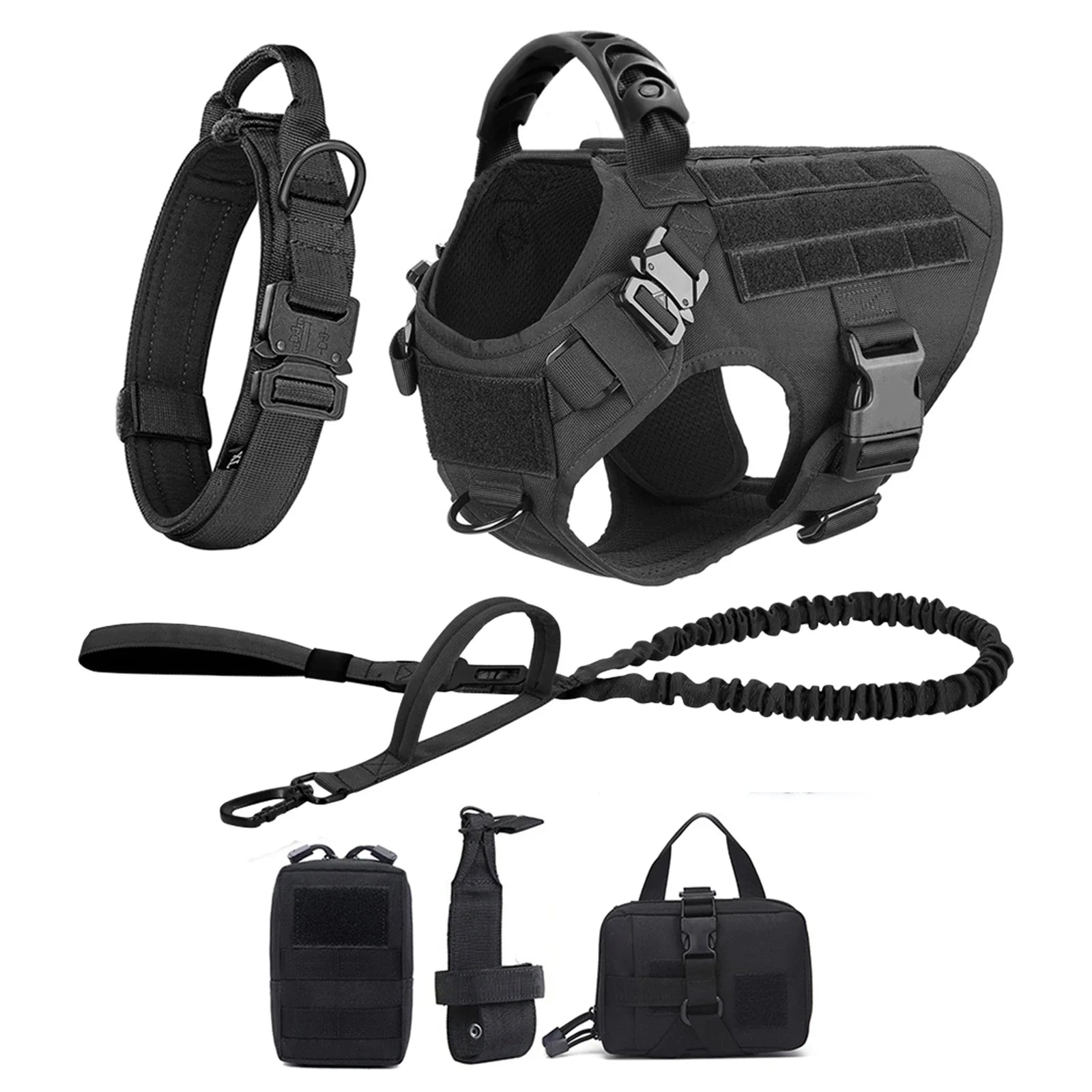 Large Dog Harness And Leash Set Pet German Shepherd Malinois Training Walking Vest Dog Harness And Collar For Medium Large Dogs