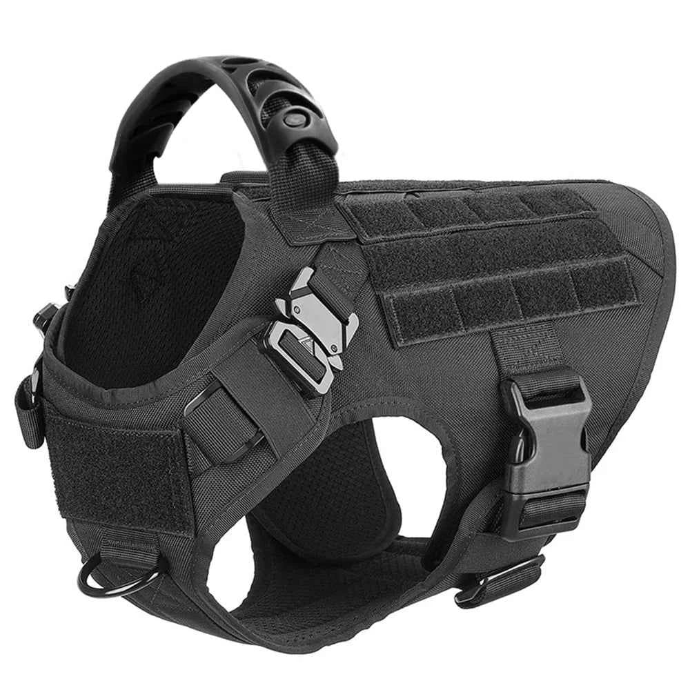 Heavy Duty No Pull Dog Harness and Leash Set – Tactical Training Vest for Medium to Large Dogs