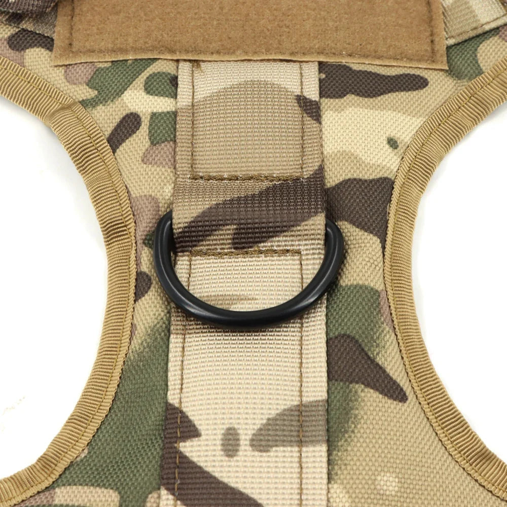 Dog Harness for Large Dogs Collar Leash Molle Pouch Military Harnesses French Bulldog Pet Tactical Training Vest Dog Accessories