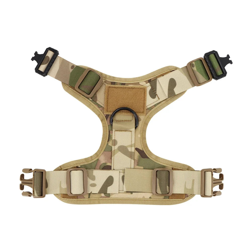 Dog Harness for Large Dogs Collar Leash Molle Pouch Military Harnesses French Bulldog Pet Tactical Training Vest Dog Accessories