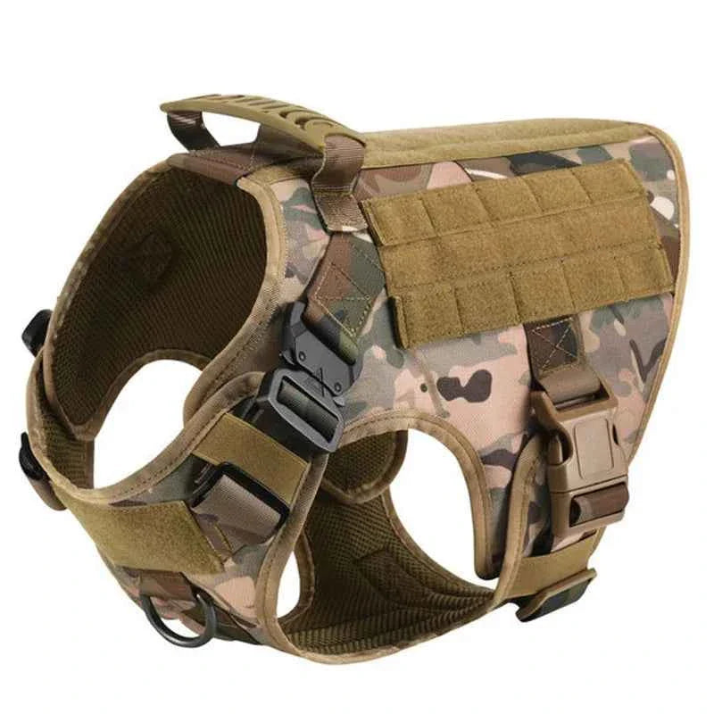 Heavy Duty No Pull Dog Harness and Leash Set – Tactical Training Vest for Medium to Large Dogs
