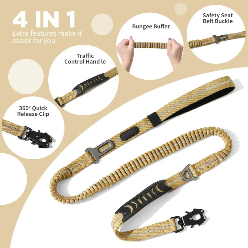 Classic Adjustable Dog Collar, Reflective Training Military Dog Collar, Nylon Heavy Duty Tactical Dog Collar, German Shepherd