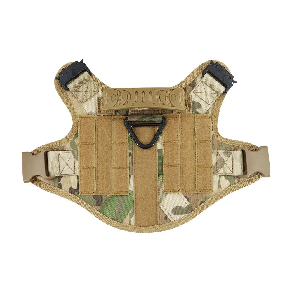 Dog Harness for Large Dogs Collar Leash Molle Pouch Military Harnesses French Bulldog Pet Tactical Training Vest Dog Accessories