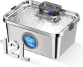 Stainless Steel 3 Gallon Pet Water Fountain Ultra Quiet Smart Pump Multi Pet