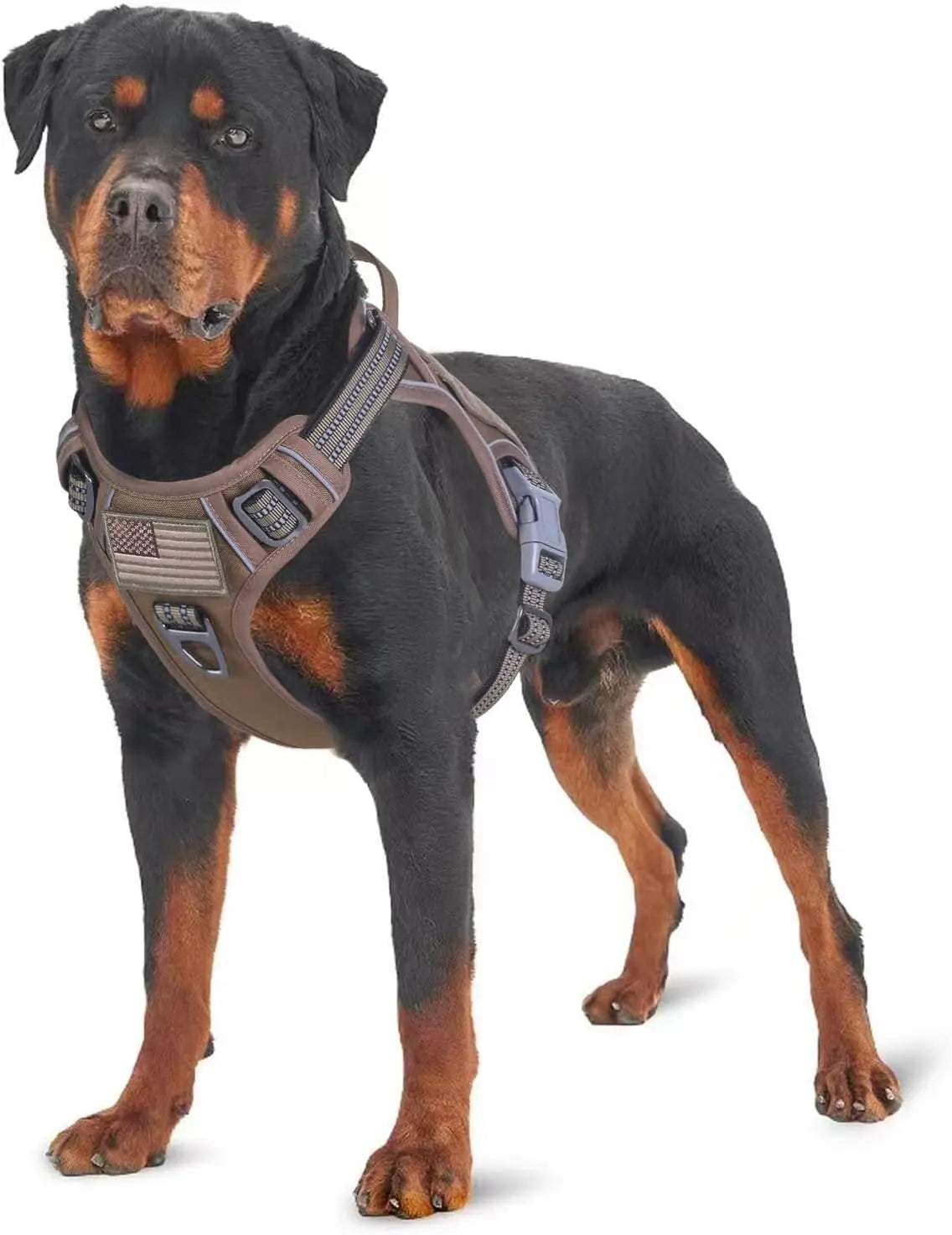 Tactical No-Pull Dog Harness with Handle, Reflective Adjustable Training Vest