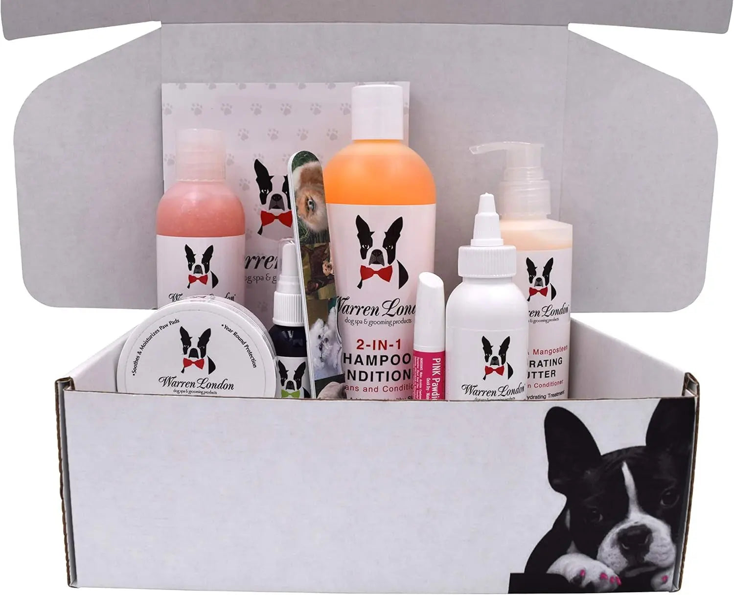 Warren London Dog Spa Gift Box – 8-Piece Grooming & Pampering Kit