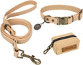 Waterproof Dog Collar & 4FT Leash Set Adjustable XS–XL with Poop Bag