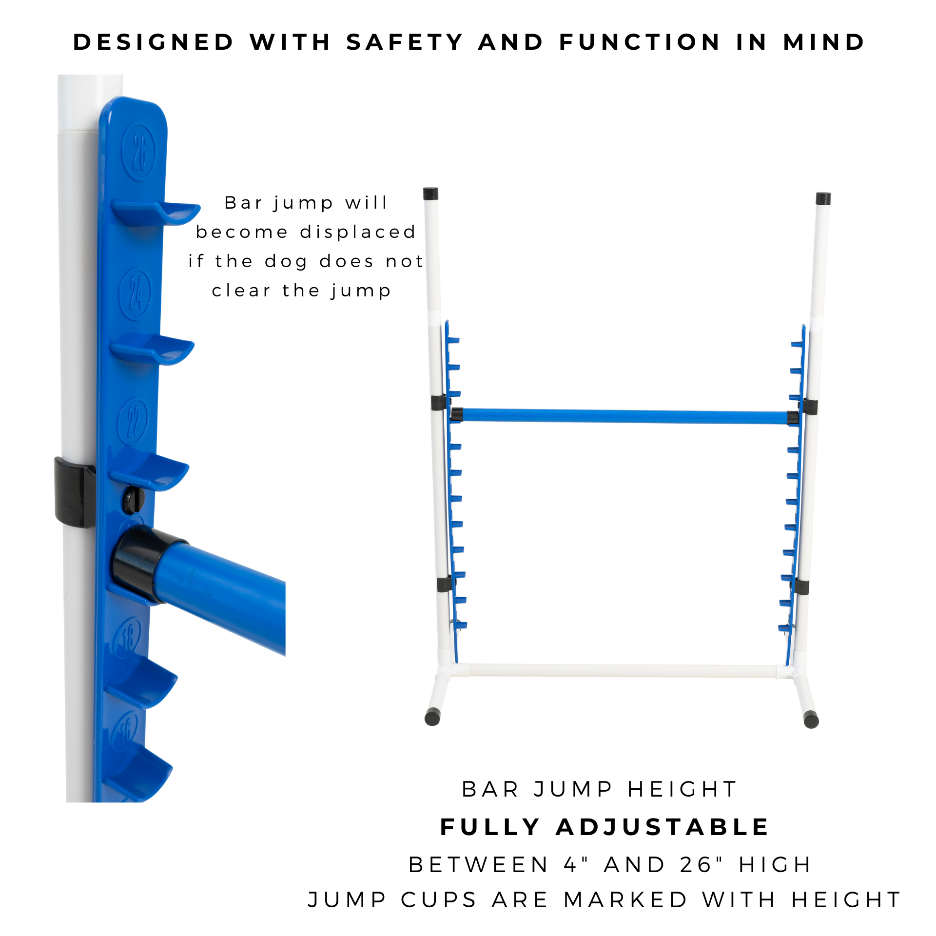 Better Sporting Dogs Adjustable Dog Agility Bar Jumps & Tire Jumps