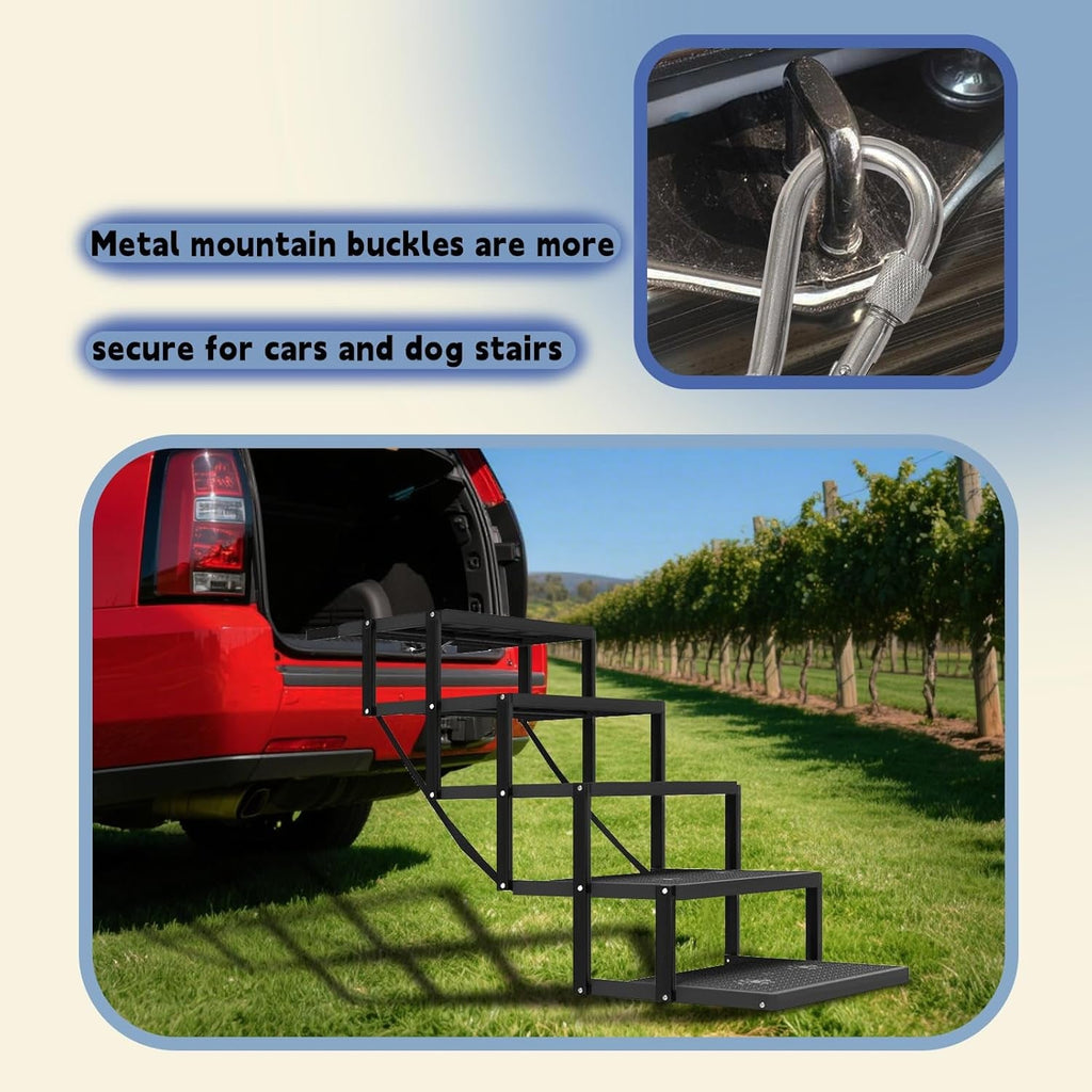 Dog Stairs for Car Foldable Pet Steps Heavy Duty Large Dogs 5 Step