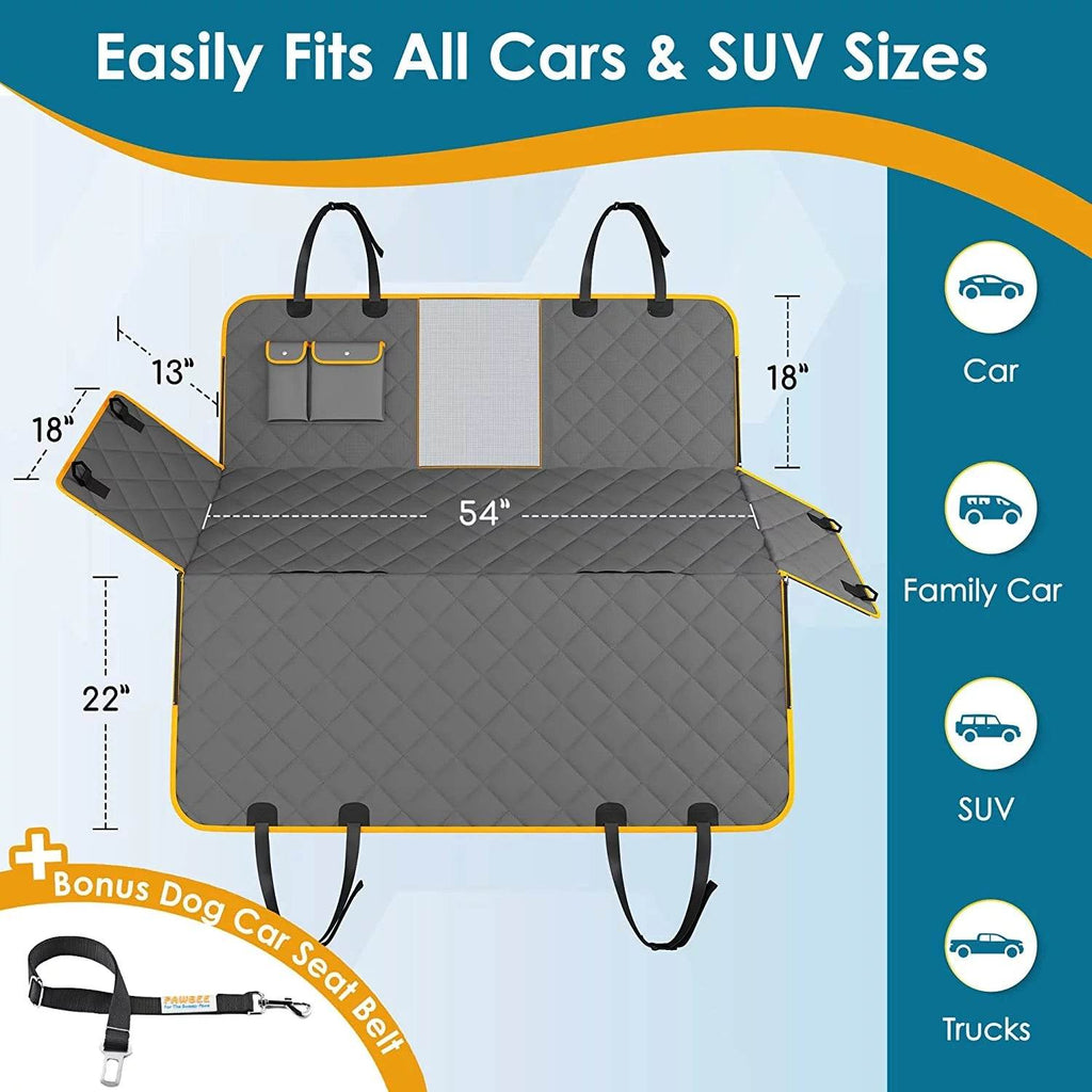 Luxury Dog Car Seat Cover Hammock – Waterproof, Non-Slip & Travel-Ready | The Max & Rex Collection