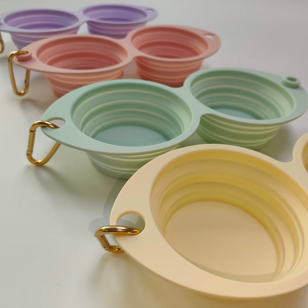 Tilley + Me Collapsible Double Pet Bowl – Lightweight & Portable for Travel