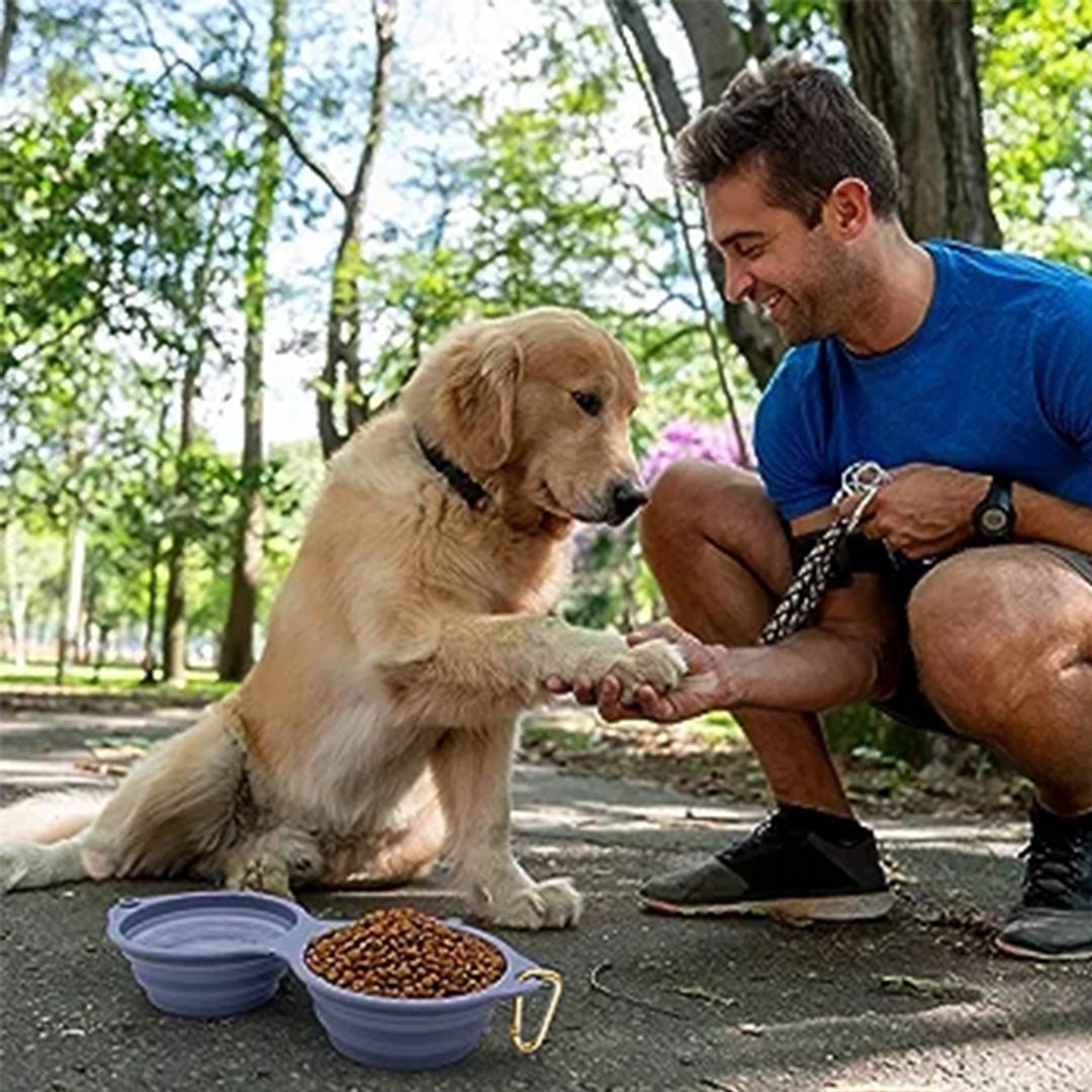 Tilley + Me Collapsible Double Pet Bowl – Lightweight & Portable for Travel