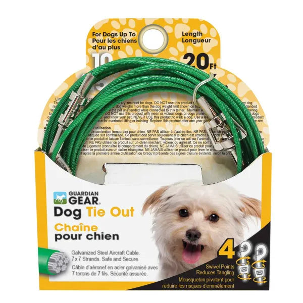 Boss Pet Snap Around Tree Tie Out Cable 20ft For Dogs Up to 10 lb